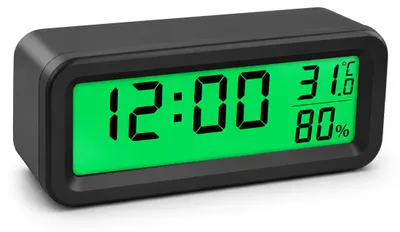 Produktbild von KFZ Uhr Digital für Auto Armaturenbrett, Solar betriebene Mini Uhr mit Datum Temperatur und Hygrometer, automatische LED Beleuchtung