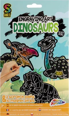 Image de Scratch Set Magneten Dinosaurus, 10st.