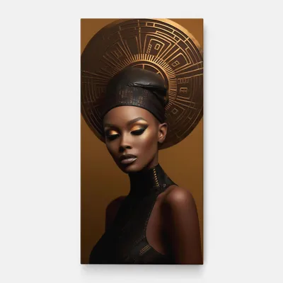 Produktbild von ARTHUB® Leinwandbild 50x100 cm, African Abstract Art | Wohnzimmerdekoration, Hängende Bilder, Wanddekoration, Heimdekoration, Frauen, Afrikanische Frauen