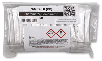 Produktbild von Water-id Reagenzien für Nitrit Messung, 50 Stk., für PoolLab 2.0 oder PrimeLab, Messbereich 0,00 - 1,50 mg/l
