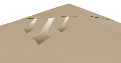 Imagen del producto de Cubierta de repuesto para pérgola, 3 x 4 metros, con protección contra hojas, para pérgola