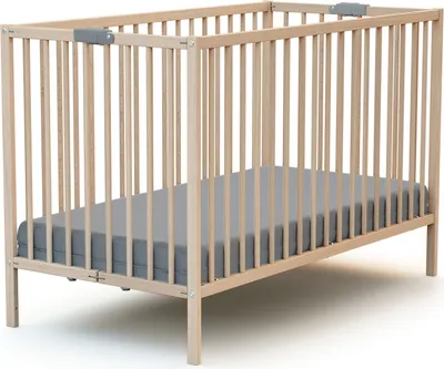 Immagine prodotto di WEBABY - Lettino neonato/bambini pieghevole legno FLEX - Faggio natural - 60 x 120 - 124 x 64,5 x 81 cm|Lettino da viaggio|Faggio massello|Trasportabile
