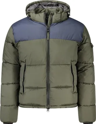 Produktbild von Grüne Herrenjacke mit abnehmbarer Kapuze und vielseitigen Taschen