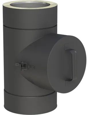 Produktbild von Jeremias DW-Black 130mm Reinigungselement doppeltwandig Edelstahl Abgasanlage für Öl Gas Festbrennstoffe Rußbrandbeständig feuchteunempfindlich