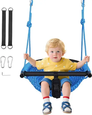 Produktbild von Babyschaukel & Kinderschaukel, Verstellbare Seile, Bis 300KG Belastbar, Indoor & Outdoor Gartenschaukel für Kinder