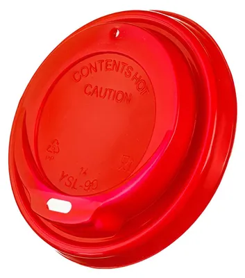 Produktbild von 500x Domdeckel rot für Pappbecher COFFEE TO GO mit 90mm Ø