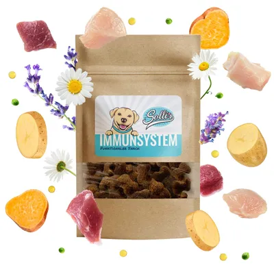 Produktbild von Sollis Snack für Hunde – Unterstützt das Immunsystem  5x80g