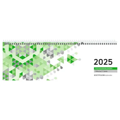 Produktbild von Tischquerkalender grün 1W/1S 2023 29,6x9,9