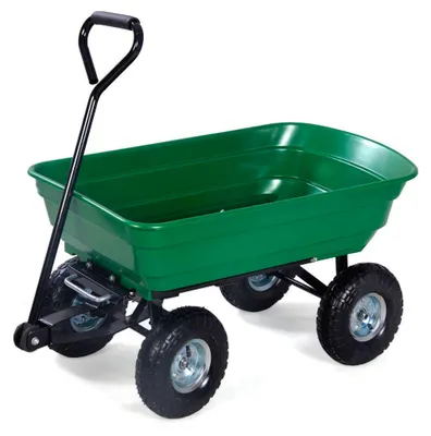 Image de Herzberg HG-8028-50 : Chariot à benne basculante pour brouette de 50 L