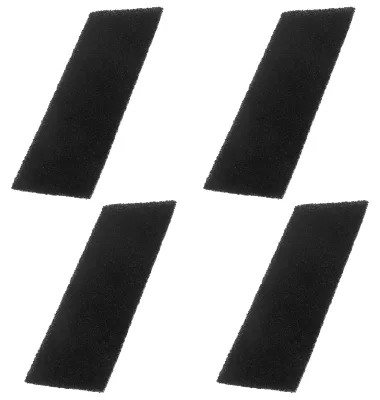 4 Aktivkohlefilter-Matten für Geruchsneutralisation, schwarz