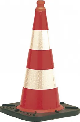 Produktbild von Verkehrsleitkegel retroreflektierend BASt-Zulassung Autobahn 50cm Pylone