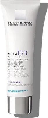 A product shot of a tube of La Roche-Posay Mela B3 corrective cream.
