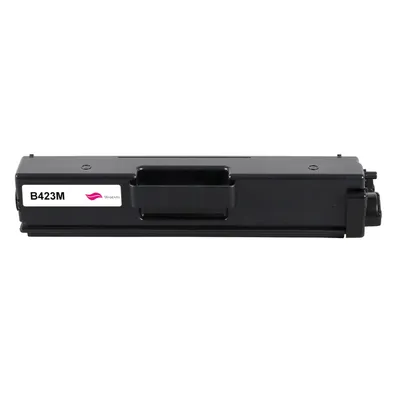A black toner cartridge is shown against a white background.