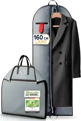 Produktbild von Kleiderhülle 160x60 cm, 50% dicker Stoff, faltbar, atmungsaktiv, für hochwertige Kleidung