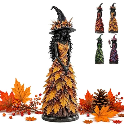Zdjęcie produktu dla Figurka "Jesienna Czarodziejka" - dekoracja wykonana z żywicy, 20 cm
