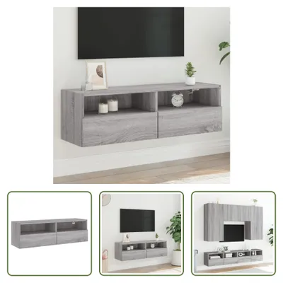 Produktbild von The Living Store TV-Wandschrank Grau Sonoma 100x30x30 cm Holzwerkstoff
