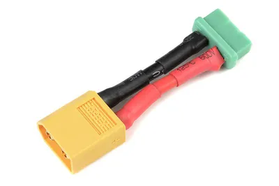 Imagen del producto de Cable adaptador de corriente Revtec, con conector XT-60 y conector MPX, cable de silicona 14AWG, 1 unidad / GF-1301-140