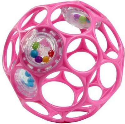 Produktbild von Oball Rassel 10 cm dunkelrosa