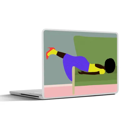 Produktbild von MuchoWow® Laptop Aufkleber Sticker Cover Frau - Minimalismus - Design 30x22 cm - Laptop-Sticker