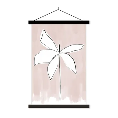 Produktbild von MuchoWow® Textilposter Blume - Abstrakt - Pastell 40x60 cm mit schwarzem Rahmen - Wanddekorationen