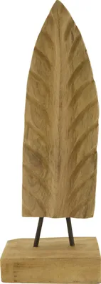 Produktbild von Dijk Statue Blatt Teak 18 x 12 x 48 cm