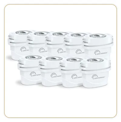 9 Filterpatronen für Wasserfilter-Karaffen, 120 l pro Kartusche, 9 Monate