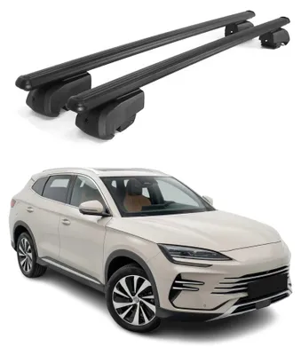 Image de Barres de toit Transversales pour BYD Seal U SUV 2024-2026 Aluminium Noir 2Pcs, Image générée par une IA