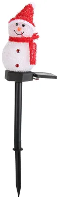 Solar-Schneemann LED-Gartenleuchte 45 cm mit Erdspieß