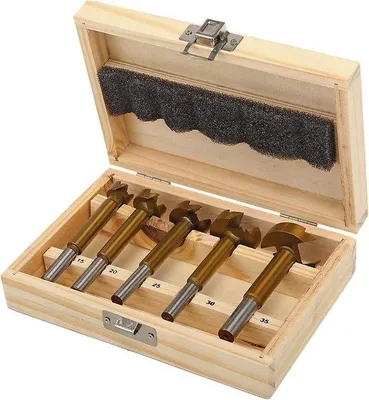 Produktbild von 4-teiliges Scharnierbohrset - Forstnerbohrset 15-35 mm