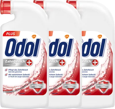 Obrázok produktu pre Odol med 3 žuvačky a ústna voda bez alkoholu 125 ml 3-pack
