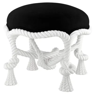 Zdjęcie produktu dla Casa Padrino Designerski stołek mahoniowy 47 x h. 45 cm - stołek hotelowy
