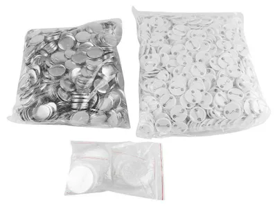 Runde Ansteckknöpfe 32 mm, 1000 Stück, Metall, für Basteln