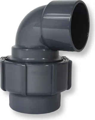 Produktbild von PVC-U FlexFit Übergangswinkel 90°, Ø 50 mm Klemm x Ø 50 Klebemuffe