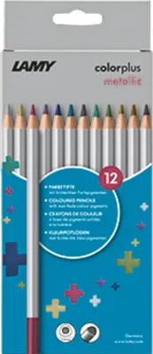 Image de LAMY 1235192 12 crayons de couleur LAMY colorplus metallic assorted colours