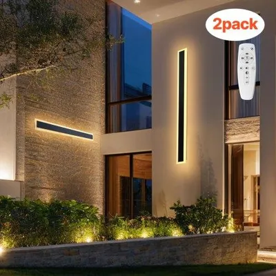 Immagine prodotto di VEVOR Applique da Parete per Esterni, 18 W, 2 Pezzi, Applique da Parete a LED Moderne da 1000 mm, Regolabili 2700 K-6000 K, IP65 Impermeabile, Luce Multi Direzionale, per Veranda, Garage