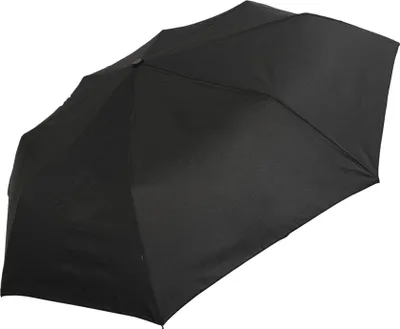 Produktbild von Taschenregenschirm schwarz Windfest – faltbarer Regenschirm 96 cm Durchmesser – kompakt & leicht – für Damen & Herren – 31 cm Länge