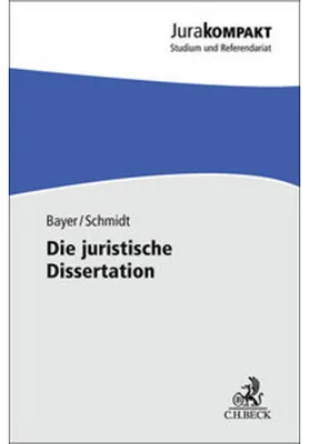 Image de Die juristische Dissertation