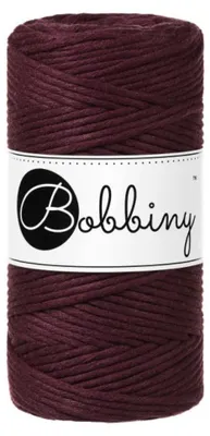 Image de Bobines Cordes à macramé 3 mm 100 m Cordes à macramé bourgogne