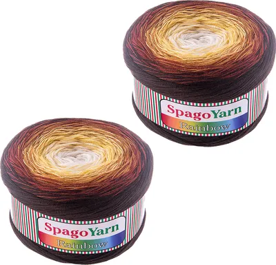 2 x 250g Farbverlaufsgarn Rainbow 07