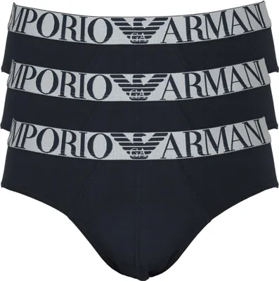 Produktbild von EMPORIO ARMANI Herren Briefs Slips Organic Stretch Baumwolle im Multipack M Brief/Marine