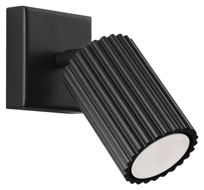 Zdjęcie produktu dla Kinkiet KARBON czarny 1xGU10x10W aluminium wym:8x16x8cm IP20 Sollux Lighting