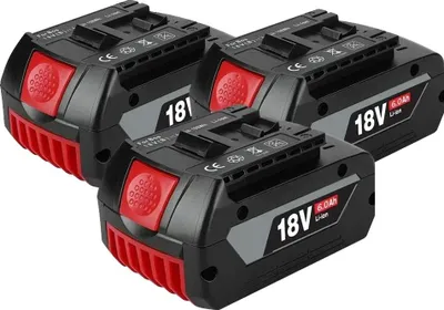 Immagine prodotto di Batterie agli ioni di litio, 18V, capacità 6,0 Ah, confezione da 3 batterie da 6,0 Ah