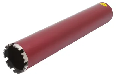 Produktbild von Diamant-Kernbohrkrone - Nassbohren Beton/Mauerwerk - Ø 76 mm - Länge 410 mm - Rohr- und Kanallöcher - Rot