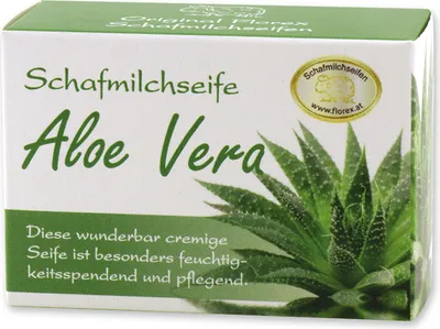Produktbild von Florex Schafmilchseife Seifenstück Verpackt Aloe Vera Naturprodukte 100g