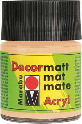 Produktbild von Marabu Acrylfarbe "Decormatt" hautfarbe 50 ml im Glas