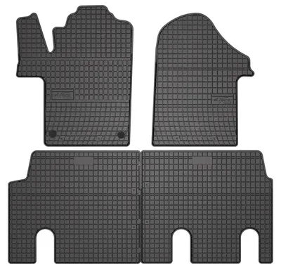 Produktbild von Gummi-Fußmatten für Mercedes Vito W447 2014- – 4-tlg, Schwarz, passgenau – Wielganizator SolidPRO