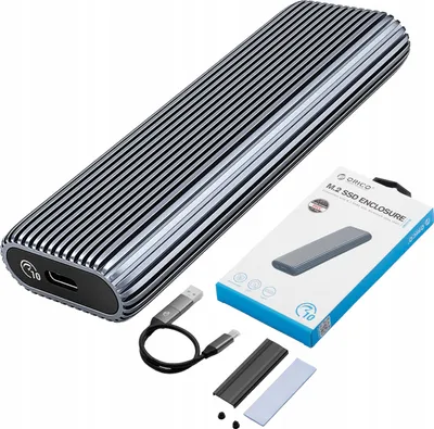 Zdjęcie produktu dla Kieszeń obudowa na dysk AM2C3-G2 M.2 NVME USB-C - szara