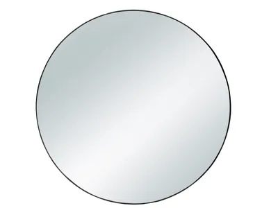 Produktbild von Runder Wandspiegel MILA mit schwarzem Metallrahmen Ø50cm