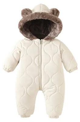 Immagine prodotto di Omgoods - Tuta da neve per neonati - Tuta invernale in pile spesso per bambini (0-24 mesi)