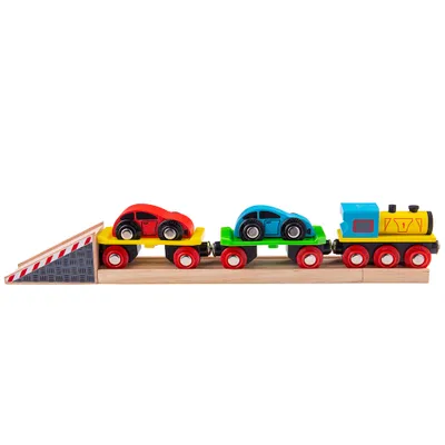 Produktbild von Bigjigs Rail Güterzug mit Wagen und Schienen